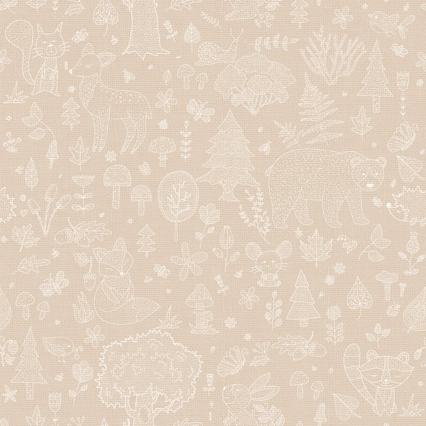 Galerie Wallpaper Product code: 14809 - Little Explorers 2 Wallpaper Collection - Beige Colours - Bring your children's walls to life with this cute, fun and quirky forest kingdom wallpaper by Galerie. Featuring an array of cute animals including snails, bears and bunnies, this washable wallprint gives off a harmonious vibe and is perfect for using in nurseries, toddlers and kids bedrooms or even as a print for anyone with a youthful outlook on life! Design