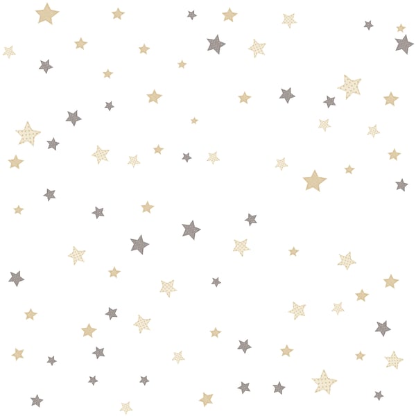 Galerie Wallpaper Product code: 14826 - Little Explorers 2 Wallpaper Collection - Silver Grey Colours - The classic star design gets a contemporary twist in this fabulous Stars wallpaper. The design appears home crafted, therefore giving it that extra special feel. Guaranteed to make a style statement, this wallpaper is perfect for a gender neutral baby's nursery through to the teenage years. Design