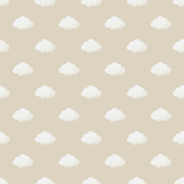 Galerie Wallpaper Product code: 14832 - Little Explorers 2 Wallpaper Collection - Beige Colours - The classic cloud design, now in three heavenly colours! Sure to help your little one drift off into a peaceful slumber.. Design