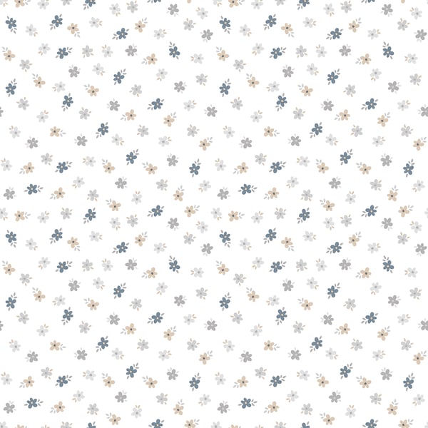 Galerie Wallpaper Product code: 14843 - Little Explorers 2 Wallpaper Collection - Beige - Silver Grey Colours - Surround yourself with an intricate, nature inspired wallpaper. It has a homely but crisp design, therefore perfect for introducing to rooms where you want a playful and friendly mood. The five leaf flower design sits evenly distributed on a light matte background, resulting in a design that is comforting and interesting in equal amounts. This beautiful design is sure to add a light touch to any interior scheme.  Design