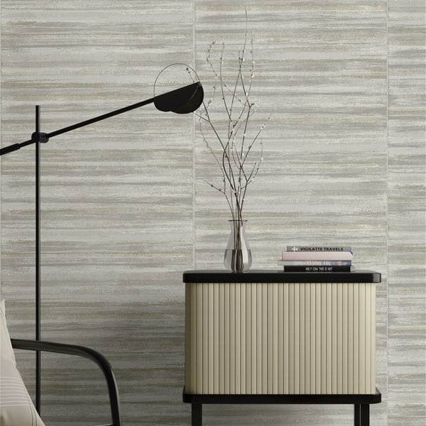 Galerie Wallpaper Product code: 24462_2 - Italian Style Wallpaper Collection - Silver Grey Colours - ORIZZONTALE COOL Design