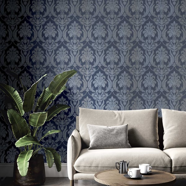 Galerie Wallpaper Product code: 28809_2 - Italian Style Wallpaper Collection - Blue Colours - DAMASCO THEMA Design