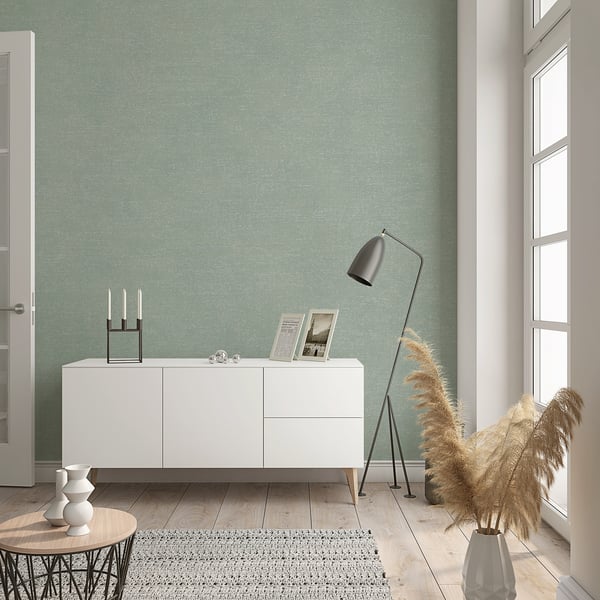 Galerie Wallpaper Product code: 32415_2 - New Textures Wallpaper Collection - Grey Green Colours - Linen Texture Design