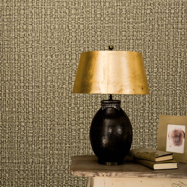 Galerie Wallpaper Product code: 32809_2 - New Textures Wallpaper Collection - Brown Gold Colours - Weave Texture Design