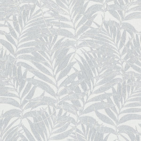 Galerie Wallpaper Product code: 34001 - Hotel Wallpaper Collection - White, Silver, Beige Colours - Botanical leaves design Design