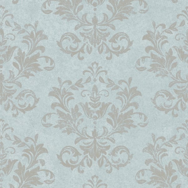 Galerie Wallpaper Product code: 34009 - Hotel Wallpaper Collection - Blue, Grey Colours - A textured damask Design