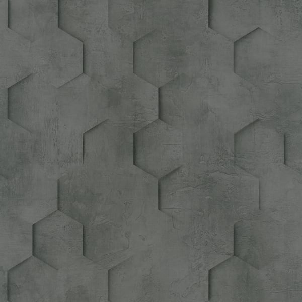 Galerie Wallpaper Product code: 34161 - Loft 2 Wallpaper Collection - Black Colours - 3D Geometric Hexagon  Design