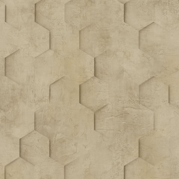 Galerie Wallpaper Product code: 34163 - Loft 2 Wallpaper Collection - Brown Colours - 3D Geometric Hexagon  Design