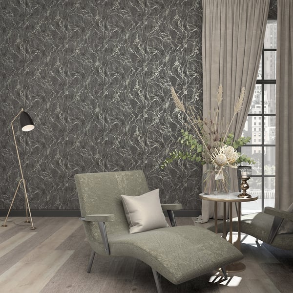 Galerie Wallpaper Product code: 34257_2 - Urban Textures Wallpaper Collection - Black  Silver Colours - Graphic Design