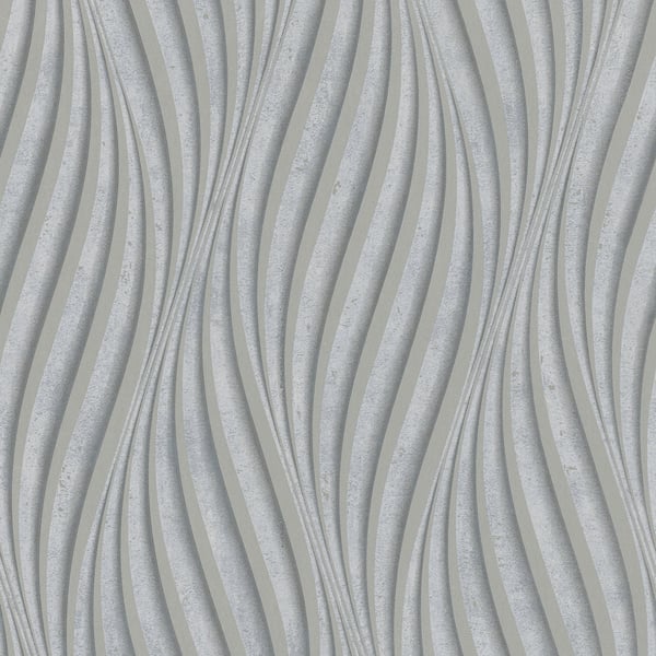 Galerie Wallpaper Product code: 34261 - Urban Textures Wallpaper Collection - Grey Colours - Wave Design