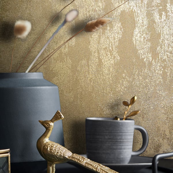Galerie Wallpaper Product code: 34280_2 - Urban Textures Wallpaper Collection - Gold Colours - Structure Design