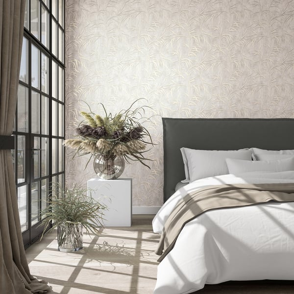 Galerie Wallpaper Product code: 34284_2 - Urban Textures Wallpaper Collection - Beige Colours - Leaf Design