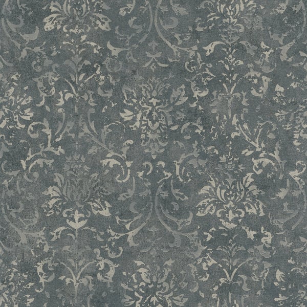Galerie Wallpaper Product code: 34296 - Urban Textures Wallpaper Collection - Black  Silver Colours - Ornamental Design