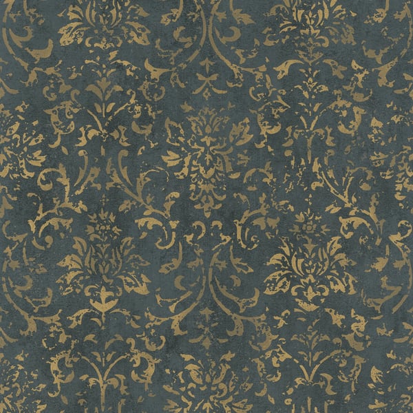 Galerie Wallpaper Product code: 34297 - Urban Textures Wallpaper Collection - Black  Gold Colours - Ornamental Design