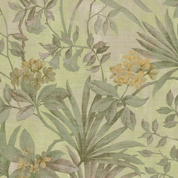 Galerie Wallpaper Product code: 3705 - Tendenza Wallpaper Collection - Acid Green Colours - Botanical Print Design