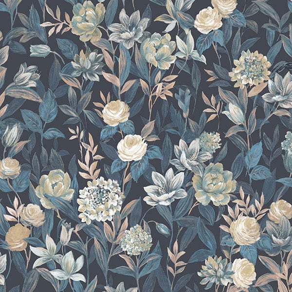 Galerie Wallpaper Product code: 3717 - Tendenza Wallpaper Collection - Blue Colours - Fiore Floral Design