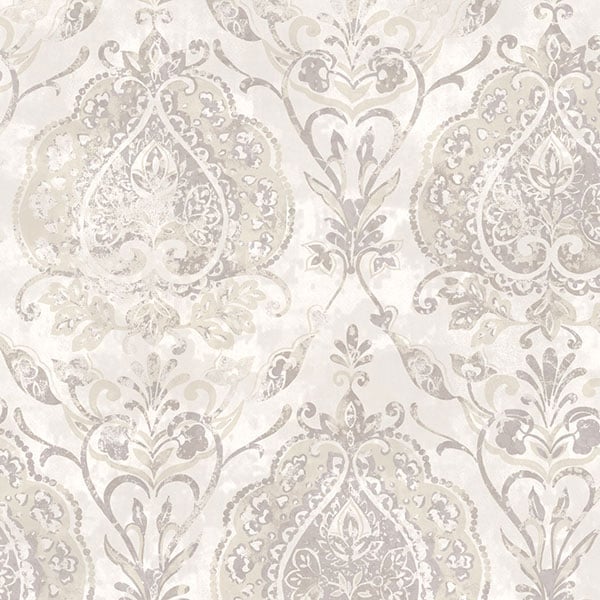 Galerie Wallpaper Product code: 3720 - Tendenza Wallpaper Collection - White Beige Colours - Floral Damask Design