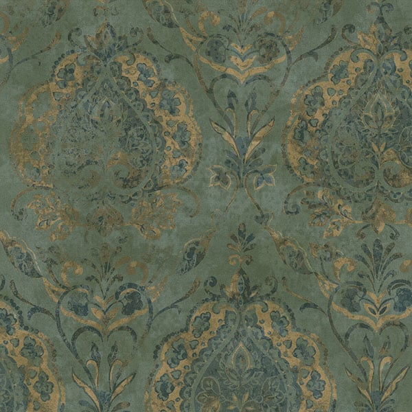 Galerie Wallpaper Product code: 3725 - Tendenza Wallpaper Collection - Green Colours - Floral Damask Design