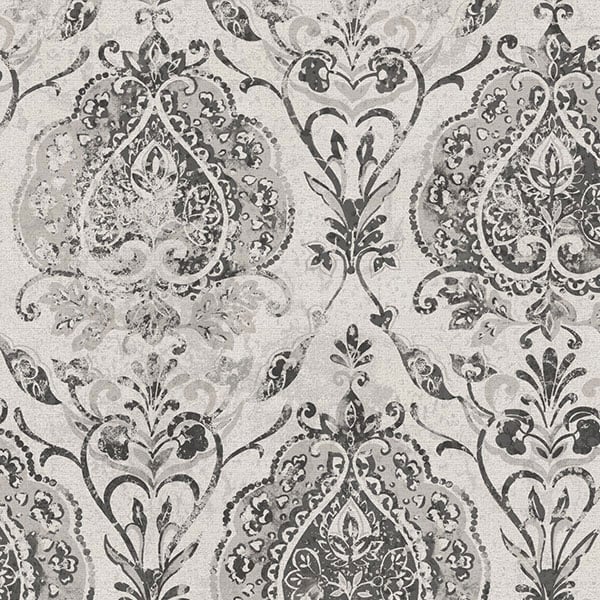 Galerie Wallpaper Product code: 3729 - Tendenza Wallpaper Collection - Black Colours - Floral Damask Design