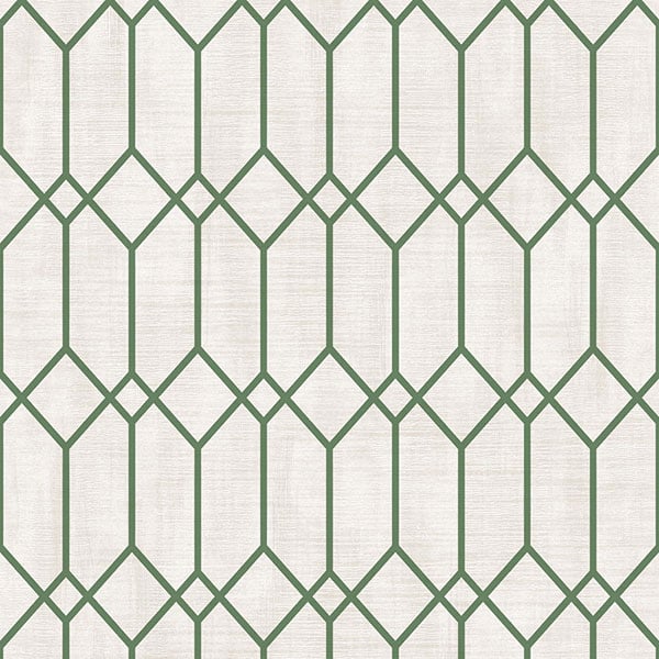 Galerie Wallpaper Product code: 3735 - Tendenza Wallpaper Collection - Green Colours - Hexagon Trellis Design