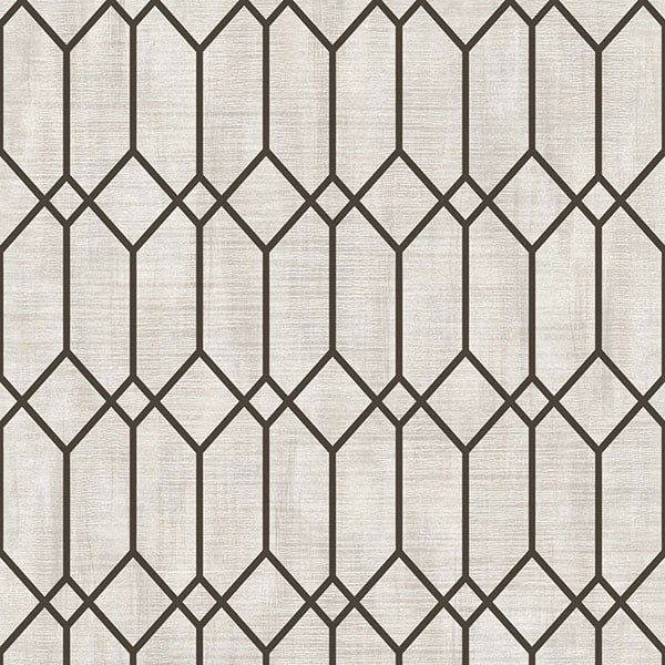 Galerie Wallpaper Product code: 3739 - Tendenza Wallpaper Collection - Grey Black Colours - Hexagon Trellis Design