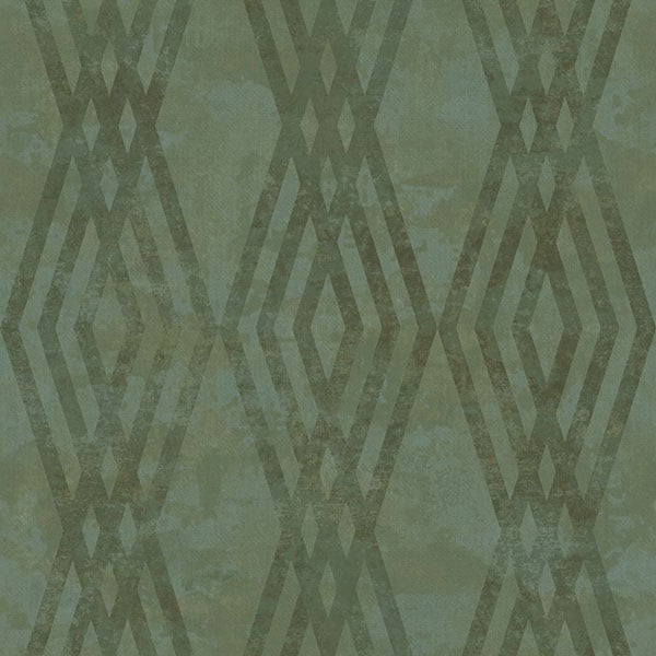 Galerie Wallpaper Product code: 3765 - Tendenza Wallpaper Collection - Green Colours - Trellis Stripe Design