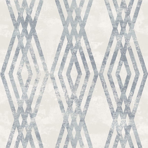 Galerie Wallpaper Product code: 3767 - Tendenza Wallpaper Collection - White Blue Colours - Trellis Stripe Design