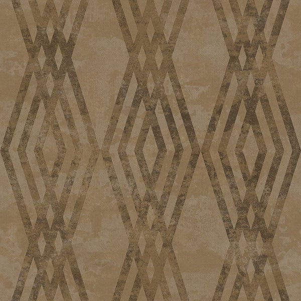 Galerie Wallpaper Product code: 3768 - Tendenza Wallpaper Collection - Brass Colours - Trellis Stripe Design