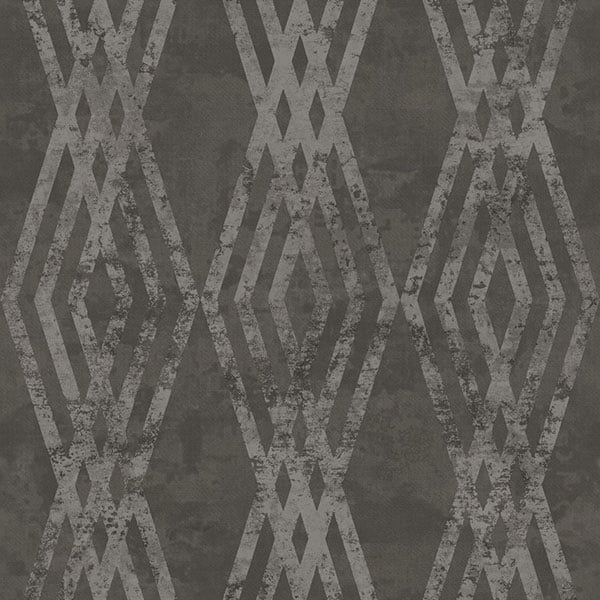 Galerie Wallpaper Product code: 3769 - Tendenza Wallpaper Collection - Black Colours - Trellis Stripe Design