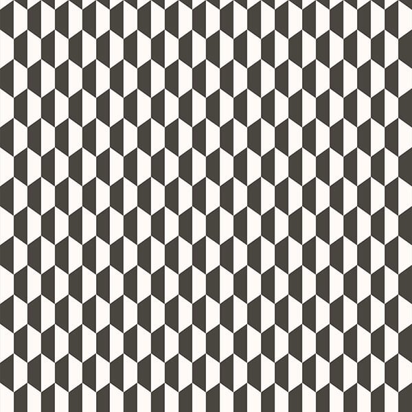 Galerie Wallpaper Product code: 3779 - Tendenza Wallpaper Collection - White Black Colours - Hexagon Mono Motif Design