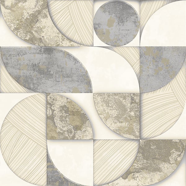 Galerie Wallpaper Product code: 49311 - Stratum Wallpaper Collection - cream beige silver Colours - Geometrico Design
