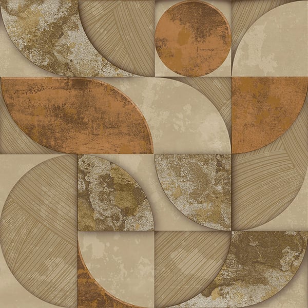 Galerie Wallpaper Product code: 49312 - Stratum Wallpaper Collection - gold orange brown Colours - Geometrico Design