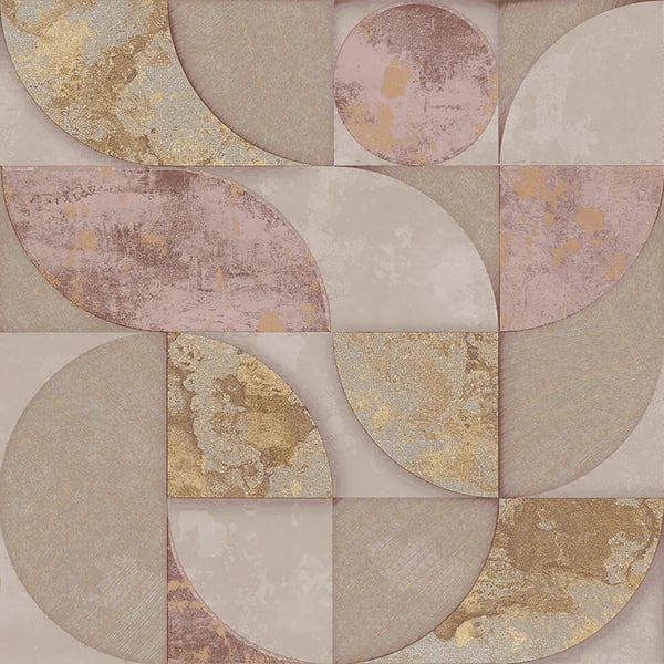 Galerie Wallpaper Product code: 49313 - Stratum Wallpaper Collection - gold pink Colours - Geometrico Design