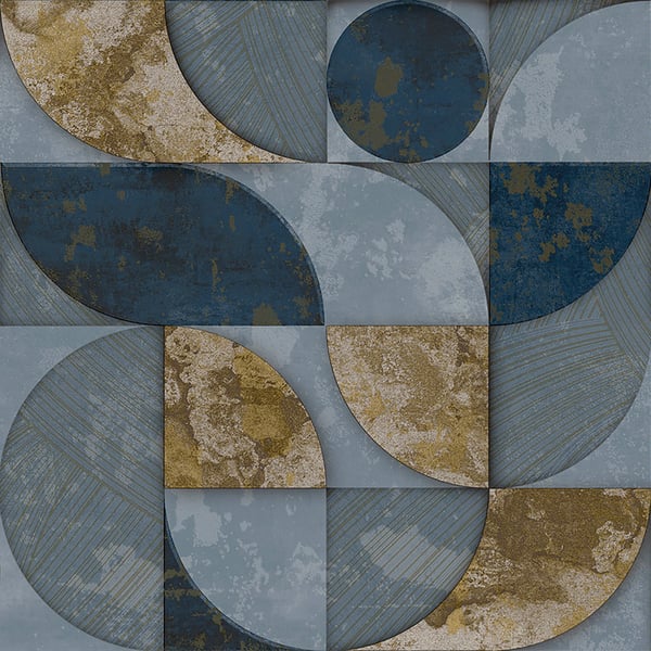 Galerie Wallpaper Product code: 49314 - Stratum Wallpaper Collection - blue gold Colours - Geometrico Design