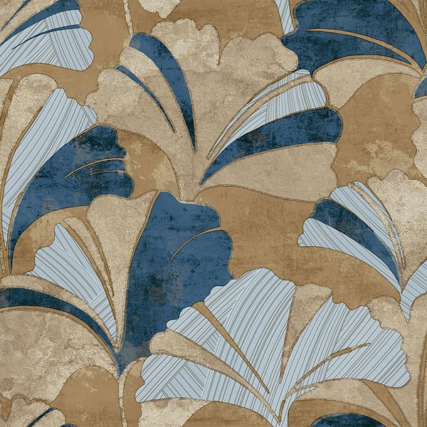 Galerie Wallpaper Product code: 49326 - Stratum Wallpaper Collection - light blue blue gold Colours - Ginko Design