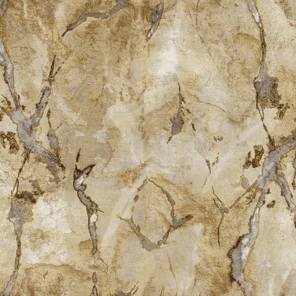 Galerie Wallpaper Product code: 49354 - Stratum Wallpaper Collection - gold grey Colours - Marmo Design