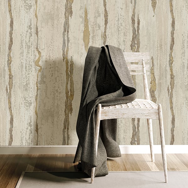 Galerie Wallpaper Product code: 49361_2R - Stratum Wallpaper Collection - beige cream silver Colours - Verticale Design