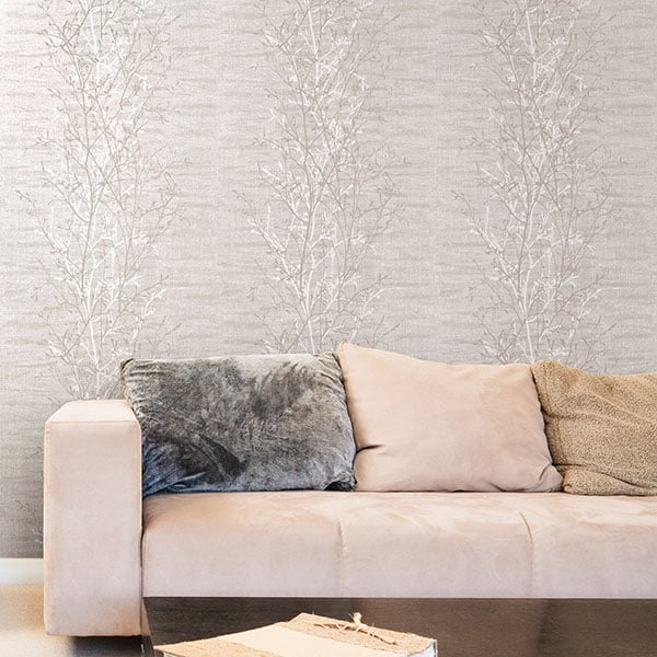 Galerie Wallpaper Product code: 51145407R - Skandinavia Wallpaper Collection - Taupe Colours - Taupe Tallin Trees Design