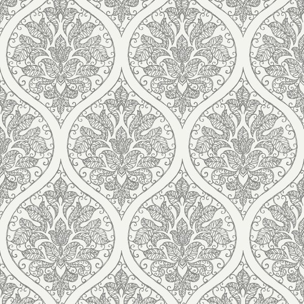 Galerie Wallpaper Product code: 7002 - Emporium Wallpaper Collection - Cream Silver Colours - Emporium Ogee Design
