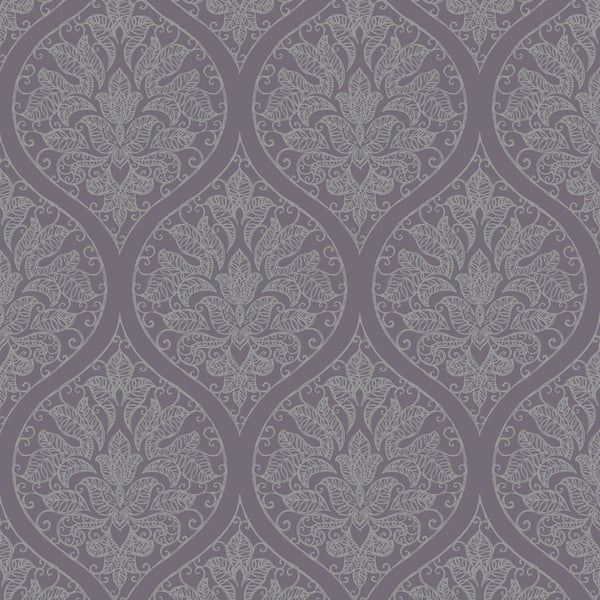 Galerie Wallpaper Product code: 7008 - Emporium Wallpaper Collection - Purple Silver Colours - Emporium Ogee Design