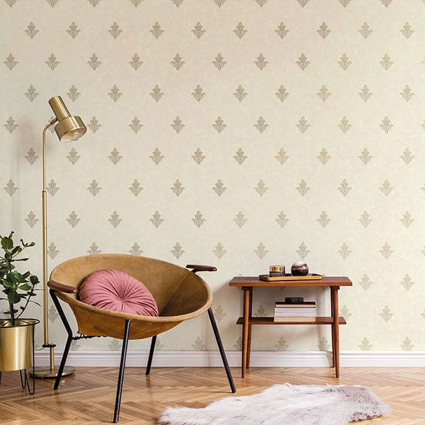 Galerie Wallpaper Product code: 7013R - Emporium Wallpaper Collection - Cream Gold Colours - Mehndi Motif Design