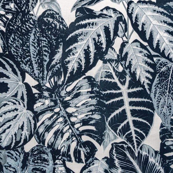 Galerie Wallpaper Product code: 81264 - Feel Wallpaper Collection - Navy Grey Cream Blue Colours - Elephant Leaf Design