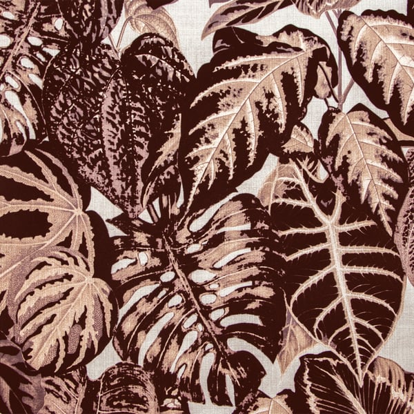Galerie Wallpaper Product code: 81265 - Feel Wallpaper Collection - Red Burgundy Ecru Cream Peach Colours - Elephant Leaf Design