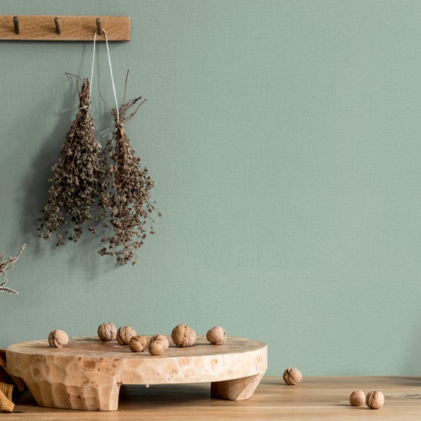 Galerie Wallpaper Product code: 82355_2 - New Textures Wallpaper Collection - Sage Green Colours - Fabric Effect Design