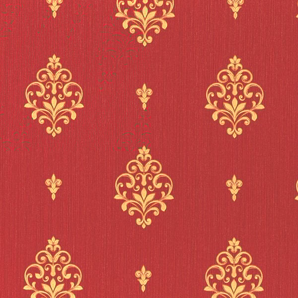 Galerie Wallpaper Product code: 91805 - Neapolis 3 Wallpaper Collection - Red Gold Colours - Medallion Uno Design