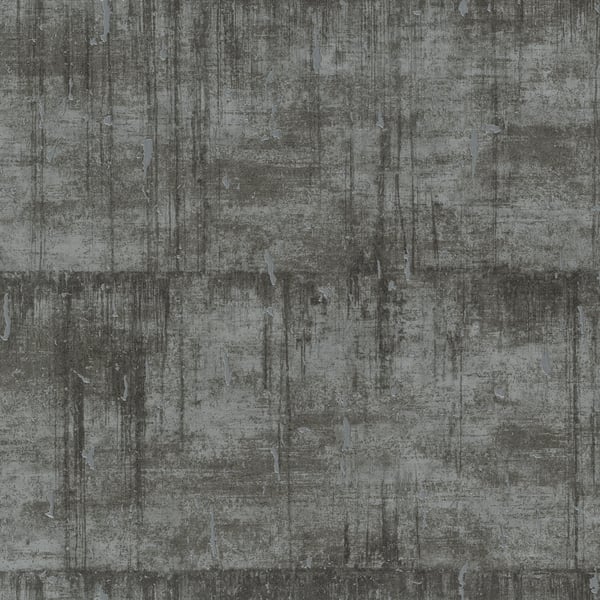 Galerie Wallpaper Product code: 95025 - Air Wallpaper Collection - Black Colours - This aged concrete effect wallpaper is the perfect choice if you want to bring a room up to date in a dramatic way. With a subtle emboss to create some structural depth, it comes in an on-trend black and silver colourway. Drawing on the textures of, and resembling the stippled texture of ancient plasterwork or faded limestone, this unusual wallpaper will be a warming welcome to your home. This will be perfect on all four walls or can be accompanied by a complementary wallpaper. Design