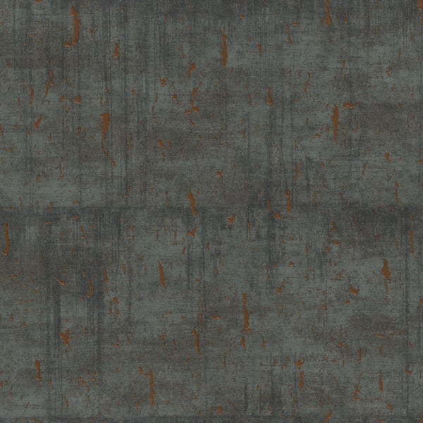 Galerie Wallpaper Product code: 95026 - Air Wallpaper Collection - Anthracite Colours - This aged concrete effect wallpaper is the perfect choice if you want to bring a room up to date in a dramatic way. With a subtle emboss to create some structural depth, it comes in an on-trend black and copper colourway. Drawing on the textures of, and resembling the stippled texture of ancient plasterwork or faded limestone, this unusual wallpaper will be a warming welcome to your home. This will be perfect on all four walls or can be accompanied by a complementary wallpaper. Design
