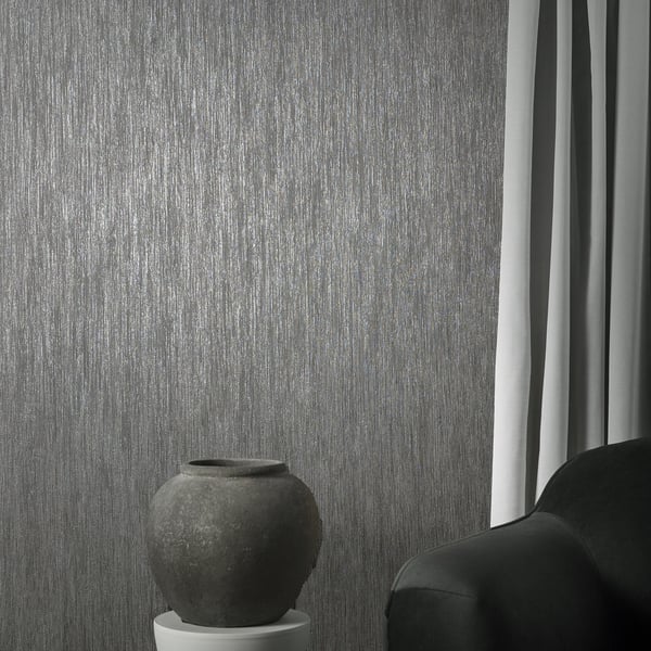 Galerie Wallpaper Product code: 95033_2 - Air Wallpaper Collection - Black Colours - Add warmth and depth to your home with this gorgeous textured paper. Its understated tone and glamorous design makes it suitable as an all-wall solution, but it would equally create a stunning feature wall if that's the look you're going for. Design