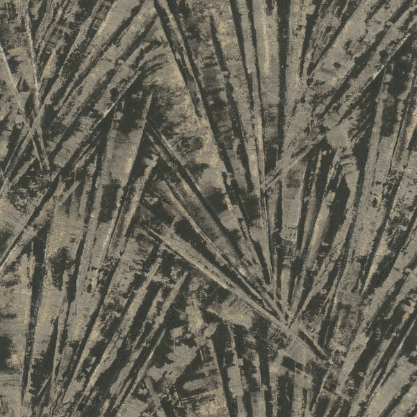 Galerie Wallpaper Product code: 95037 - Air Wallpaper Collection - Black Colours - If you want the wow factor - this design is your choice. Different textures collide with variations in tones and colours for an abstract industrial effect that will inject some life into your scheme. Emulating plastermarks but in a fanning palm shape, you get a natural look with an industrial edge - resulting in the best of both worlds! Design