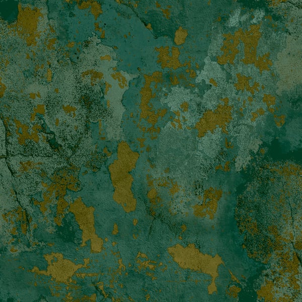 Galerie Wallpaper Product code: 9785 - Italian Textures 2 Wallpaper Collection - Dark Green Gold Colours - Distressed Texture Design